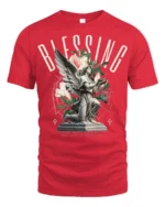 Product - red t-shirt on white background