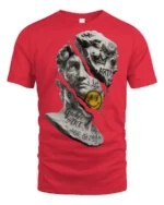 Broken David Graffiti Street Art Statue Graphic T Shirt - red t-shirt on white background