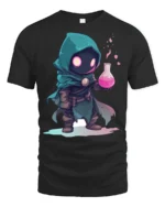 Cute Fantasy Alchemist Wizard Potion Graphic T Shirt - black t-shirt on white background