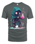 Cute Fantasy Alchemist Wizard Potion Graphic T Shirt - gray t-shirt on white background