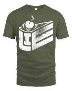 Product - military green t-shirt on white background