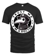 Trust Me Im A Doctor Plague Mask Funny Halloween Graphic T Shirt - black t-shirt on white background
