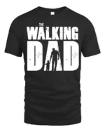 The Walking Dad Funny Father Parody Graphic T Shirt Cool Dad Tee - black t-shirt on white background