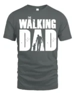The Walking Dad Funny Father Parody Graphic T Shirt Cool Dad Tee - gray t-shirt on white background