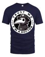 Trust Me Im A Doctor Plague Mask Funny Halloween Graphic T Shirt - navy t-shirt on white background