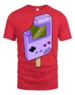 Retro Game Console Ice Cream Funny Gamer Graphic T Shirt - red t-shirt on white background