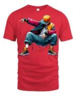 Hip Hop Street Dancer Urban Style Cool Graphic T Shirt - red t-shirt on white background