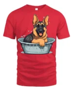 Product - red t-shirt on white background