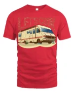 Lets Cook RV Camper Graphic T Shirt Funny Vintage Road Trip Style - red t-shirt on white background