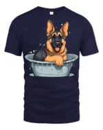 Product - navy t-shirt on white background