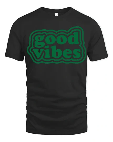 Good Vibes Only Positive Energy Aesthetic Graphic T Shirt - black t-shirt on white background