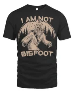 Funny I Am Not Bigfoot Sasquatch Vintage Graphic T Shirt - black t-shirt on white background
