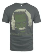 FrankEinstein Funny Scientist Monster Mashup Graphic T Shirt - gray t-shirt on white background