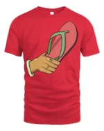 Funny Flip Flop Slap Meme Humor Summer Vibes T Shirt - red t-shirt on white background