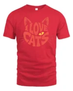 Adorable I Love Cats Cute Kitty Lover Graphic T Shirt - red t-shirt on white background