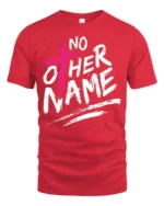 No Other Name Jesus Cross Bold Christian Graphic T Shirt - red t-shirt on white background