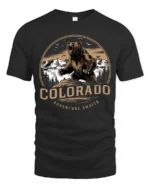 Colorado Adventure Awaits Bear Mountain Vintage Graphic T Shirt - black t-shirt on white background