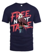 Free Not Tame Eagle Graphic T Shirt Patriotic Freedom Style - navy t-shirt on white background