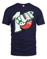 Level Up Since 85 Retro Gaming Mushroom Graphic T Shirt - navy t-shirt on white background