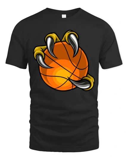 Beast Claw Basketball Graphic T Shirt Cool Athlete Style Tee - black t-shirt on white background