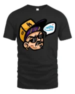 Funny Street Style Sneaker Head Graphic Tee Urban Tshirt - black t-shirt on white background