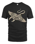 Ingenious Creative Art Tshirt Abstract Typography Graphic - black t-shirt on white background