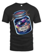 Universe In A Jar Tshirt Cosmic Space Galaxy Graphic Art - black t-shirt on white background
