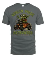 Funny Goblin Mode Activated Tshirt Hot Rod Cartoon Graphic - gray t-shirt on white background