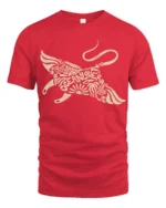 Ingenious Creative Art Tshirt Abstract Typography Graphic - red t-shirt on white background