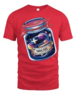Universe In A Jar Tshirt Cosmic Space Galaxy Graphic Art - red t-shirt on white background