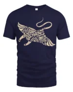 Ingenious Creative Art Tshirt Abstract Typography Graphic - navy t-shirt on white background