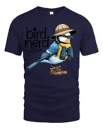 Funny Bird Nerd Graphic Tshirt Cute Birdwatching Humor Style - navy t-shirt on white background