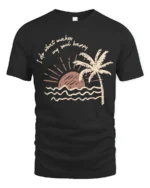 Do What Makes My Soul Happy Beach Sunset Aesthetic Tshirt - black t-shirt on white background