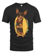 Funny Chihuahua Taco Lover Cute Food Graphic Tee Tshirt - black t-shirt on white background