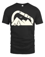 Carabiner Mountain Adventure Outdoor Hiking Graphic Tee Tshirt - black t-shirt on white background