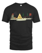 Camping Adventure Nature Graphic Tee Outdoor Life Style - black t-shirt on white background