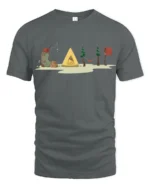 Camping Adventure Nature Graphic Tee Outdoor Life Style - gray t-shirt on white background