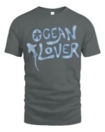 Ocean Lover Cute Marine Graphic Tee Coastal Life Style - gray t-shirt on white background