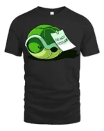 Cute Turtle Do Not Disturb Graphic Tshirt Funny Relax Vibe - black t-shirt on white background