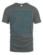 Sunny Vibes Graphic Tee Positive Summer Aesthetic Style - gray t-shirt on white background