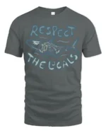Respect The Locals Whale Graphic Tee Ocean Wildlife Style - gray t-shirt on white background