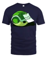 Cute Turtle Do Not Disturb Graphic Tshirt Funny Relax Vibe - navy t-shirt on white background