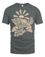 Ocean Is Calling Sea Turtle Graphic Tee Coastal Travel Mood - gray t-shirt on white background