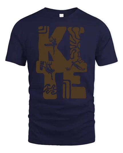 Abstract Number 42 Graphic Tee Minimal Artistic Style Mood - navy t-shirt on white background