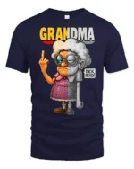 Funny Angry Grandma Graphic Tshirt Sarcastic Humor Tee - navy t-shirt on white background