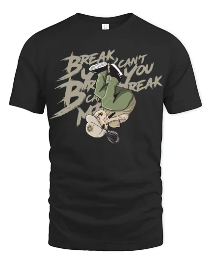 Breakdance Street Style Break Cant You Break Graphic Tee Cool Tshirt - black t-shirt on white background