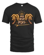 No Bad Days Palm Tree Beach Vibe Positive Energy Graphic Tee Tshirt - black t-shirt on white background