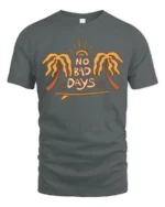 No Bad Days Palm Tree Beach Vibe Positive Energy Graphic Tee Tshirt - gray t-shirt on white background