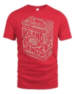 Vintage Motor Oil Rolando Sands Garage Style Graphic Tee Retro Tshirt - red t-shirt on white background