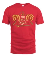 No Bad Days Palm Tree Beach Vibe Positive Energy Graphic Tee Tshirt - red t-shirt on white background